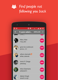 Applications to find someone who Unfollowed you on Instagram for Android