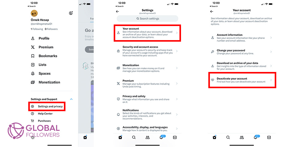 How to Deactivate Twitter (X) on Mobile