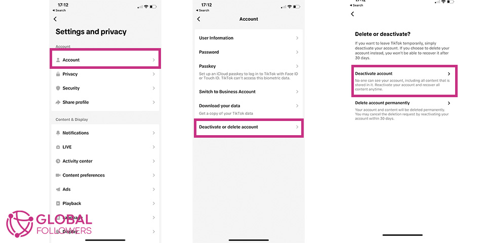 How to Deactivate Your TikTok Account Using the App