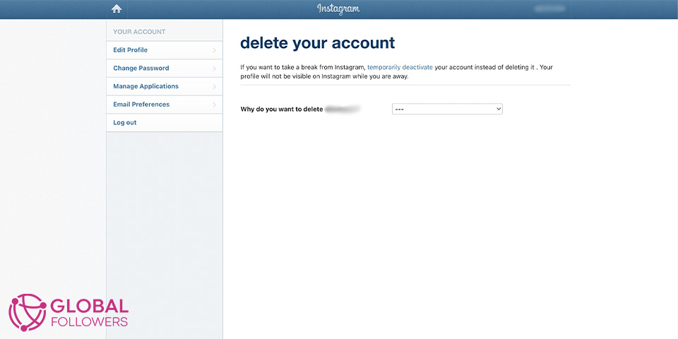 How to Delete Instagram Account on PC