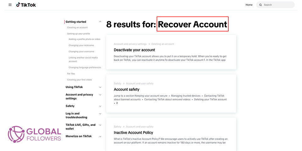 Recovering an Account You Deleted